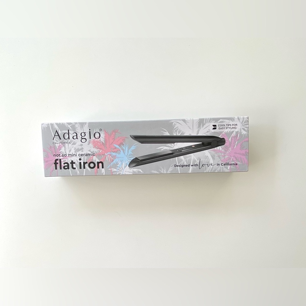 Adagio Ceramic Flat Iron, Hair Straightener Ceramic Flat Iron, Black - Picture 6 of 6